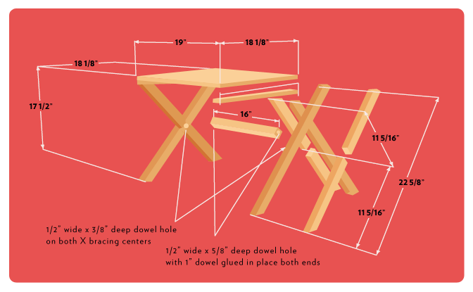 Making an X-Bench - Dimensions