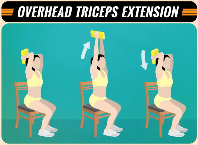 Overhead Triceps Extensions at Home
