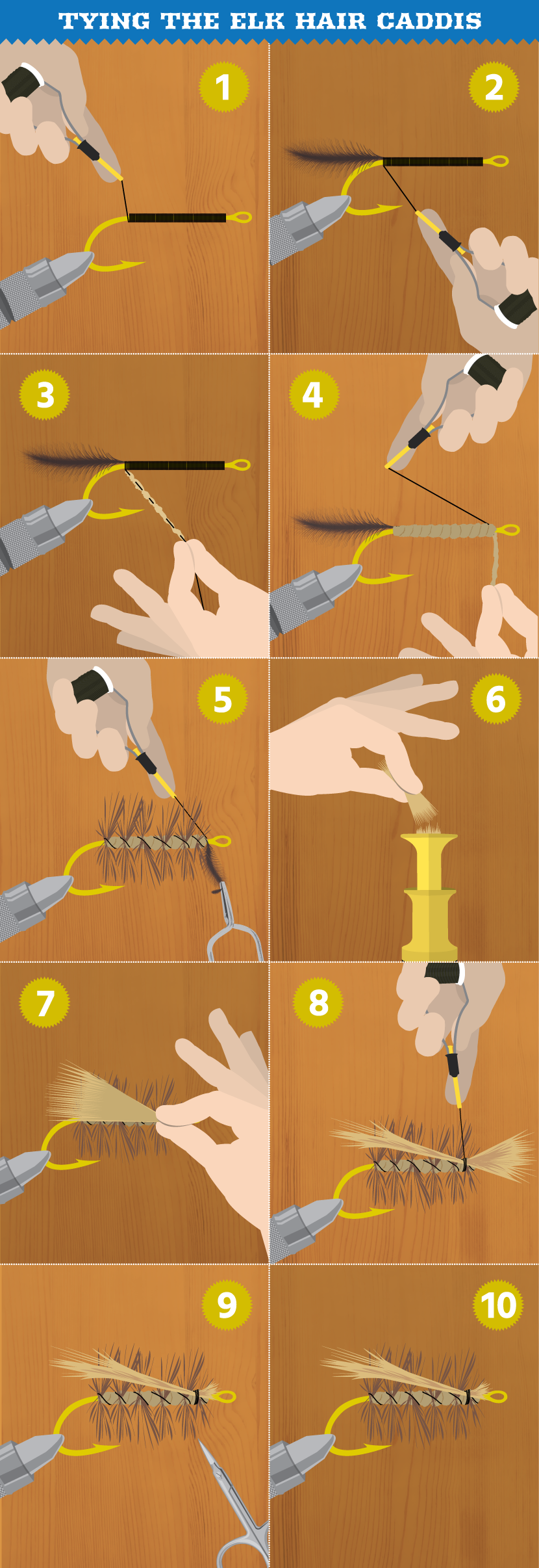 How to Tie an Elk Hair Caddis