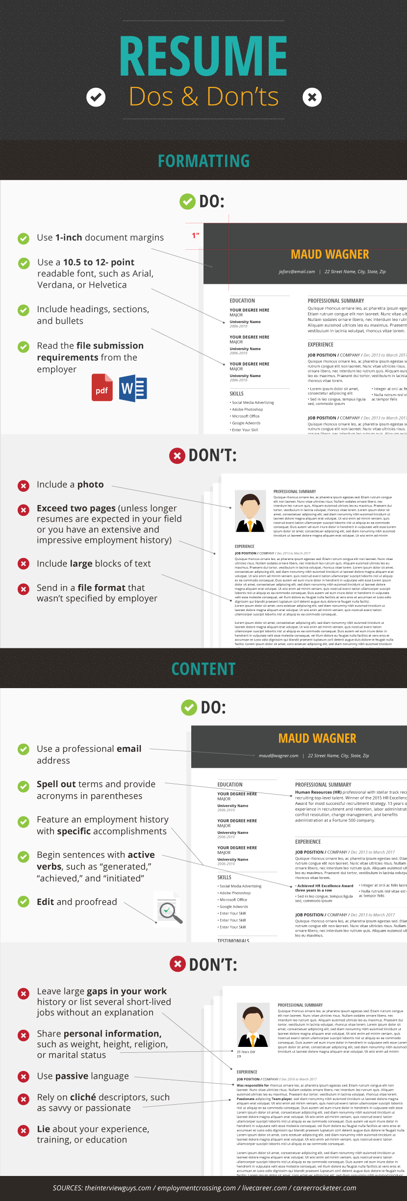 Resume Do's - Resume Dos and Don'ts: How to Get the Interview