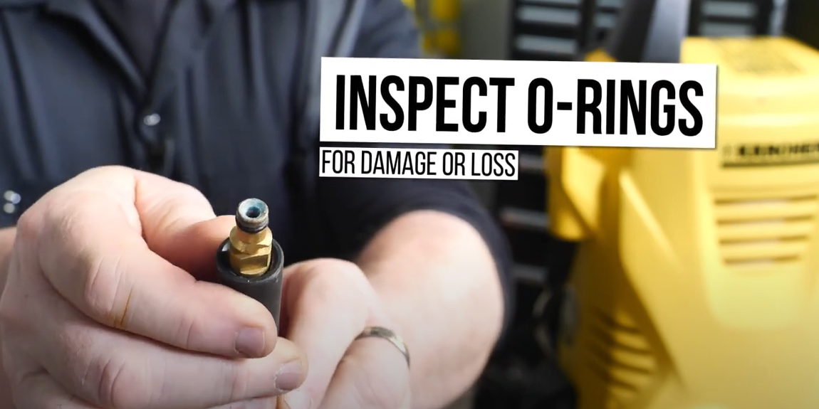 Pressure Washer Startup: Inspect O-rings