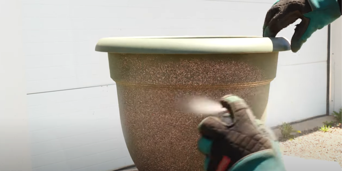 Refinishing Planter Pots: Apply Paint