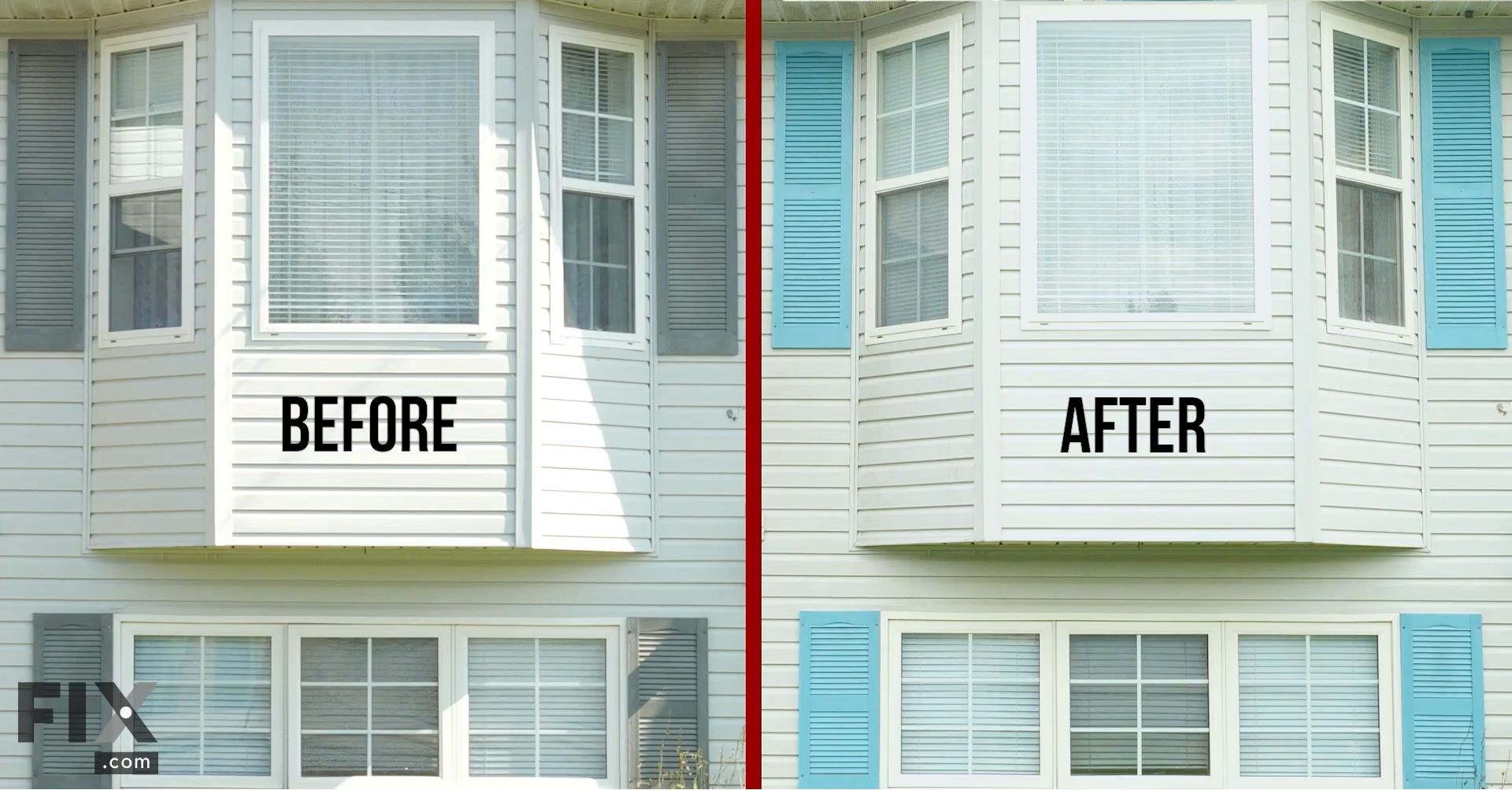 Vinyl Shutters Before and After