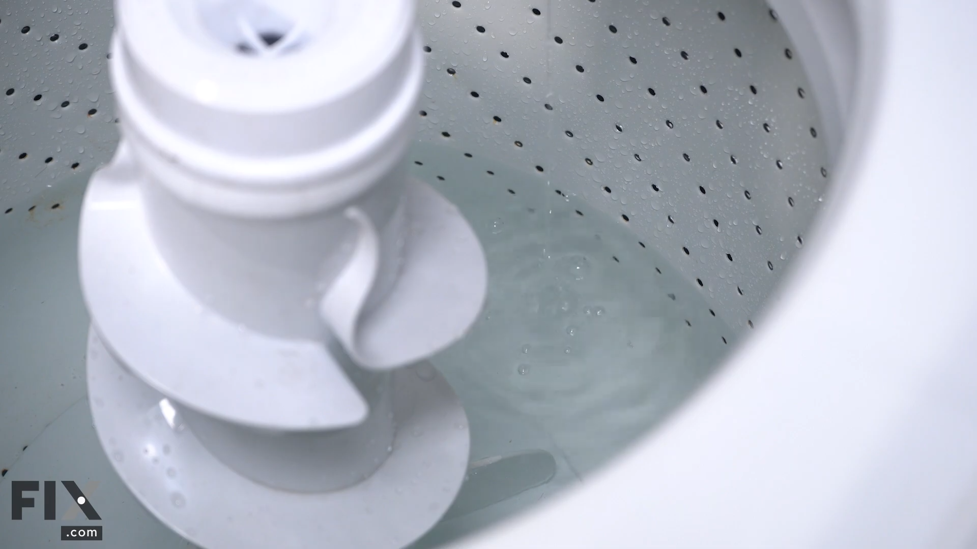 Water Trickling into a Washer Tub