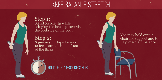Avoiding Back Pain - The Knee Balance Stretch