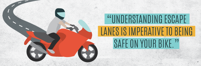 Understanding Escape Lanes is Imperative to Being Safe While Riding in City Traffic on Your Motorbike 