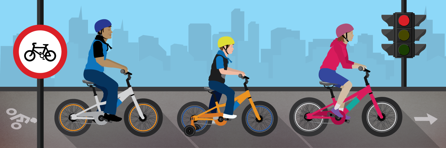 City Bike Riding For the Whole Family