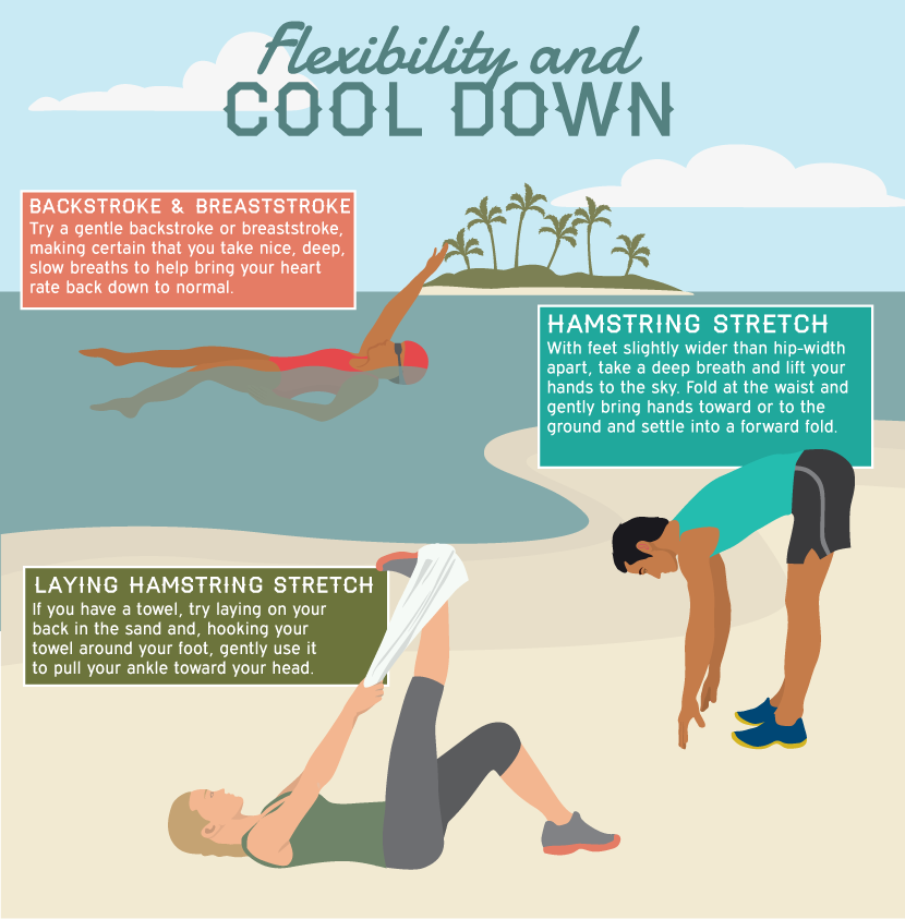 Flexibility and Cool Down at the Beach