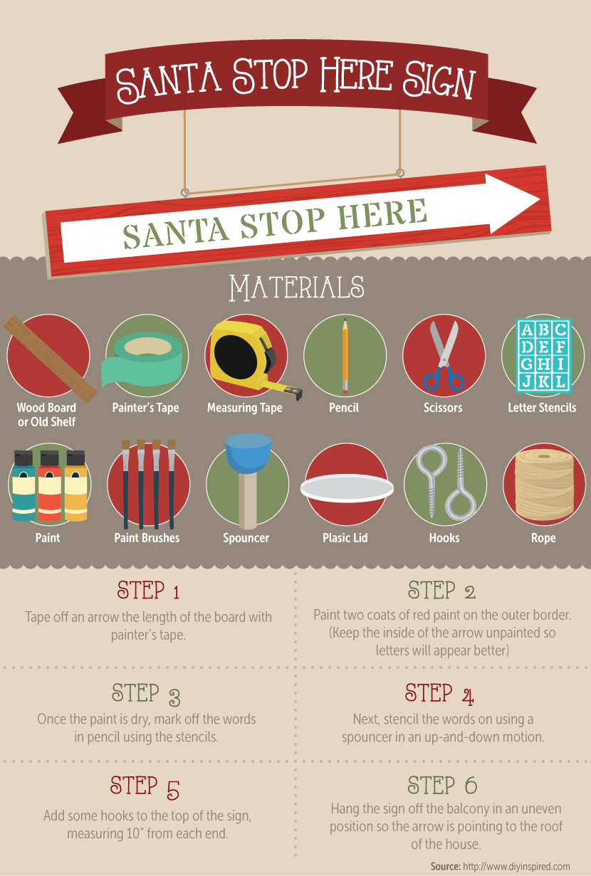 Santa Stop Here Sign