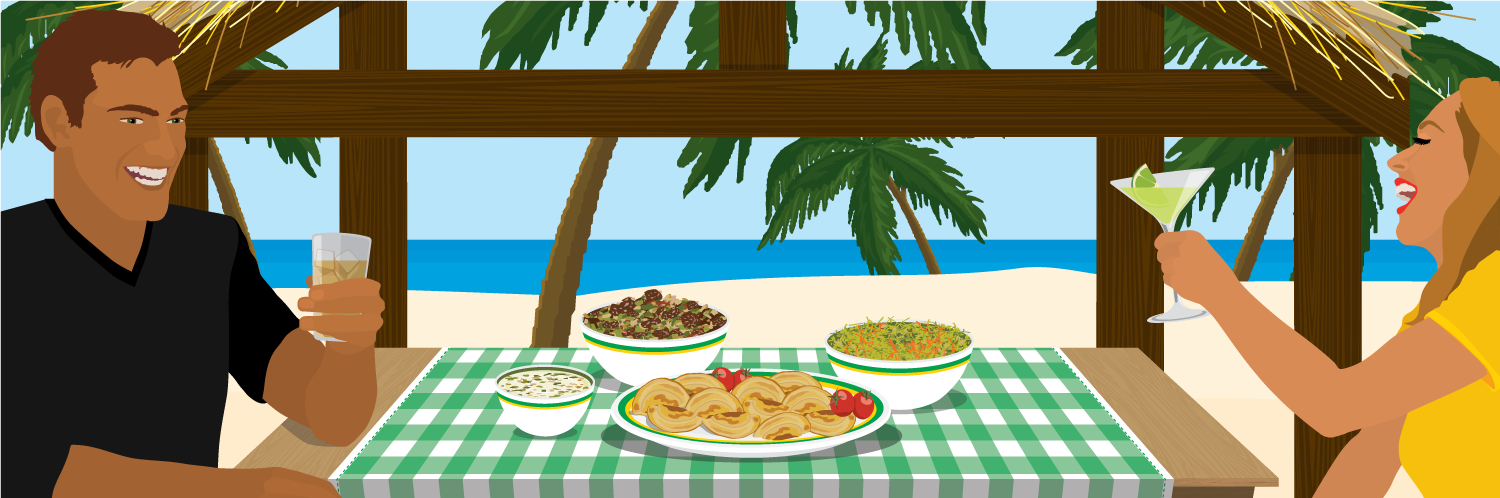 Fried Dumplings With Jamaican Fillings