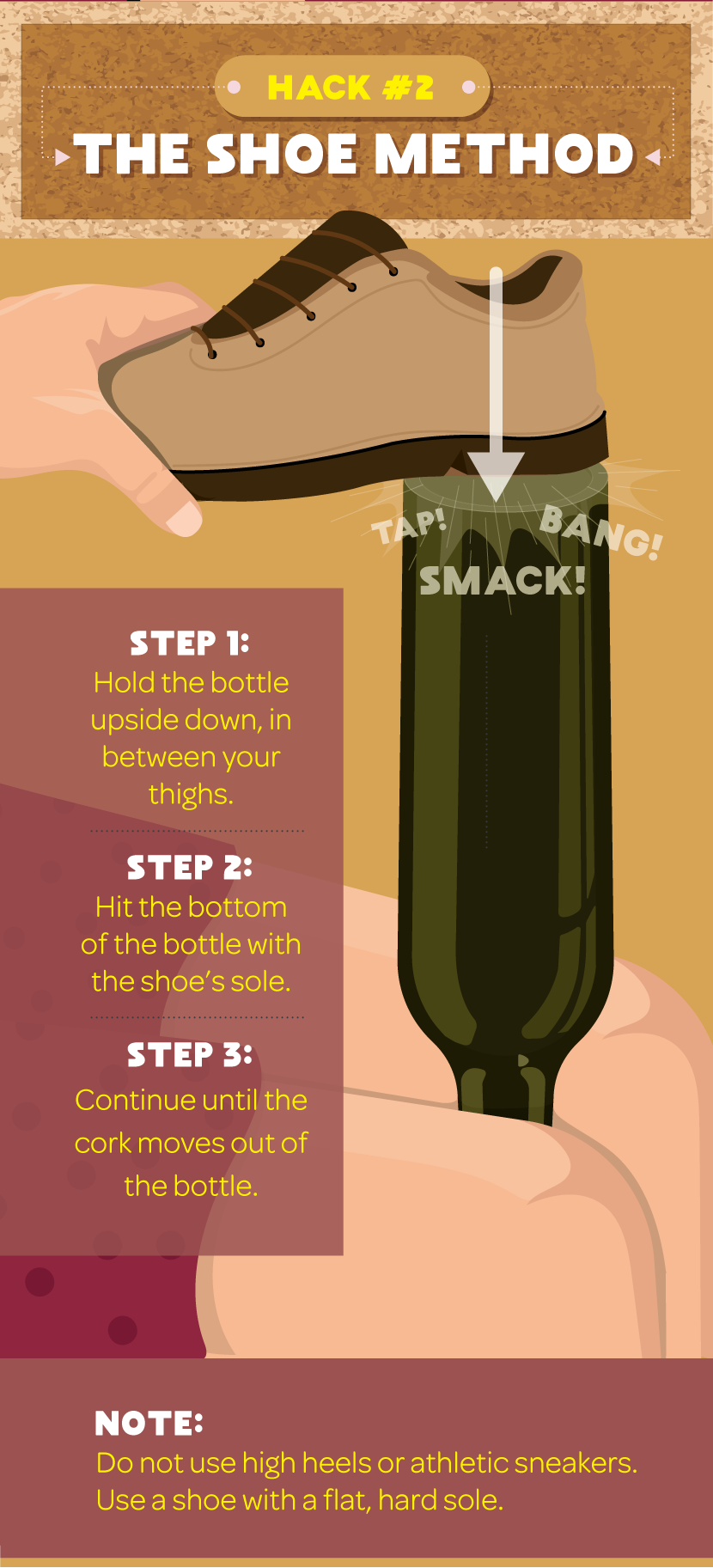 The Shoe Method - Open Wine Without a Corkscrew