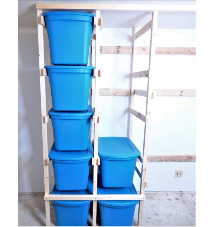 Steps To Building Your Own Storage Unit, Storage Tote Shelving System