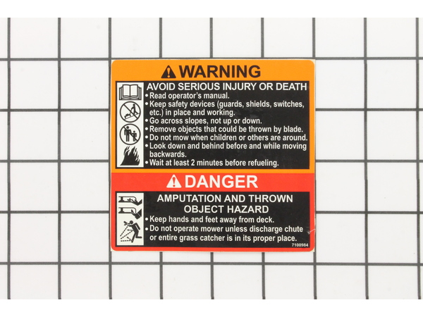 10002053-1-M-Murray-7100984YP-Decal, Warning/Danger Walk-Behind Mower