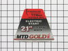Label-snow Auger H – Part Number: 777D16437