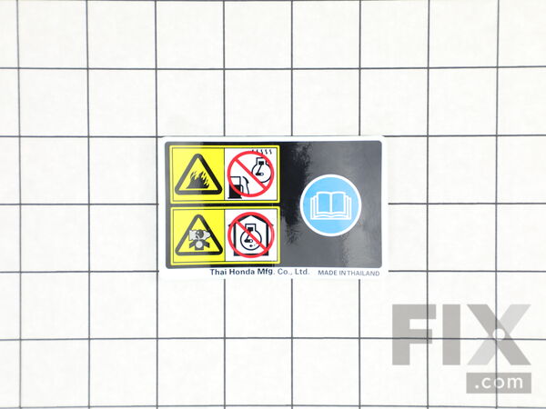 10018537-1-M-Honda-87516-Z4H-810-Mark- Operator Caution