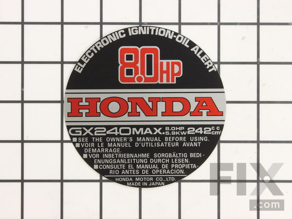 10018603-1-M-Honda-87521-ZE2-830-Emblem - External-Alert