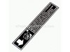 Label- Air Cleaner Caution - H – Part Number: 87524-ZE7-000