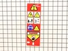 Label-warning – Part Number: 910609