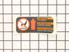 Label, Hot Surface Warning – Part Number: 940230102