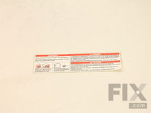 Cpsc Label – Part Number: 940515016