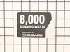 Running Watts Label – Part Number: 940596001