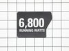 Running Watts Label – Part Number: 940596002