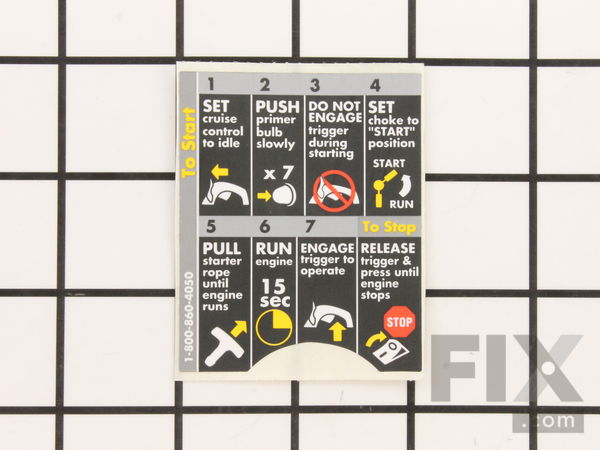 10032597-1-M-Ryobi-940627004-Starting Instruction Label