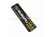 Starter Cover Label – Part Number: 940639002