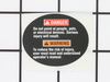 Label (Wand Warning) – Part Number: 940654084