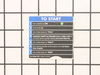Label-Start,Lower – Part Number: 940686064