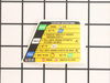 Starting Label – Part Number: 940686114