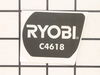 10033251-1-S-Ryobi-940968017-C4618 Label