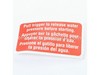 Release Water Label – Part Number: 941505001