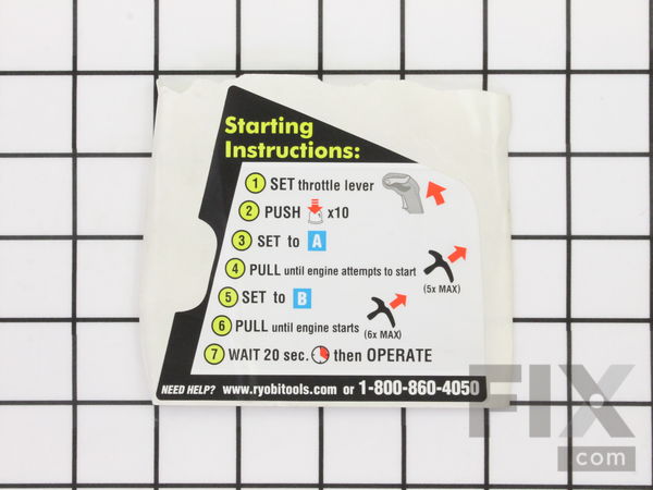 10033550-1-M-Ryobi-941739001-Start Instructions Label