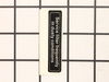 Label, Air Cleaner Maintenance – Part Number: A101097