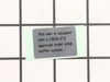 Caution Plate L – Part Number: X505003850