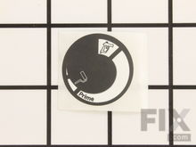 Pressure Control Dial Label – Part Number: 039747001029