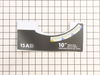 Front Panel Label – Part Number: 089037011901