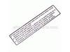 Label Miter Fence – Part Number: 608623000