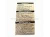 Warning Label Bt3000 – Part Number: 663344002