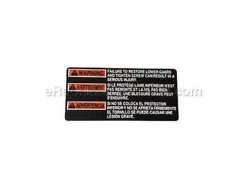 10084958-1-M-Ryobi-867217004-Warning Label - Upper Guard