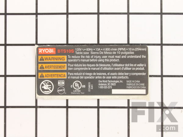 10085377-1-M-Ryobi-9101145333101-Data Label