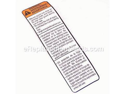 10085430-1-M-Ryobi-9181015330203-Blade Guard Label