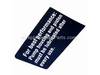 Label Inlay – Part Number: 940001176