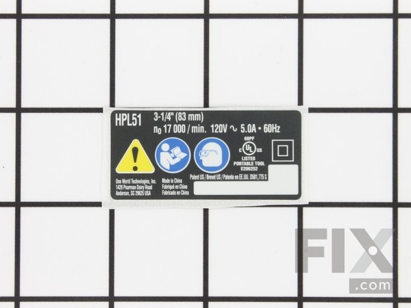 10085531-1-M-Ryobi-940078032-Data Plate