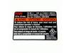 Label Data P206 – Part Number: 940115116