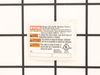 Rating Label – Part Number: 9418652