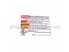 Rating Label – Part Number: 9418654