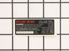 Data Plate R160 – Part Number: 973677001