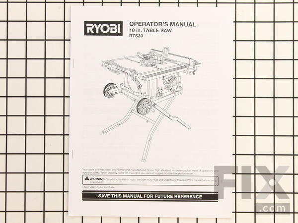 10086619-1-M-Ryobi-987000836-Manual Operators Rts30